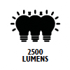 2500 lumens