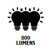 800 lumens
