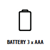 Battery - 3 x AAA
