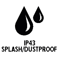 IP43 Splash / Dustproof