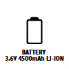 Battery 3.6V 4500mAh Li-Ion