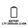 Battery 3.7V 2000mAh Li-Ion